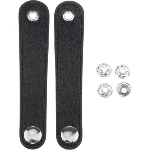 13cm/14cm Bellows Straps/ Accordion Bellows Straps, PU Leather Black