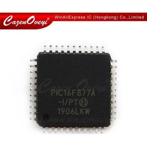 2pcs/lot PIC16F877A-I/PT PIC16F877A PIC16F877 16F877A 44-TQFP QFP44 IC new Original authentic In Stock