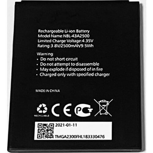 3.8V 2500mAh NBL-43A2500 For TP-Link Neffos C7s TP7051A TP7051C Battery