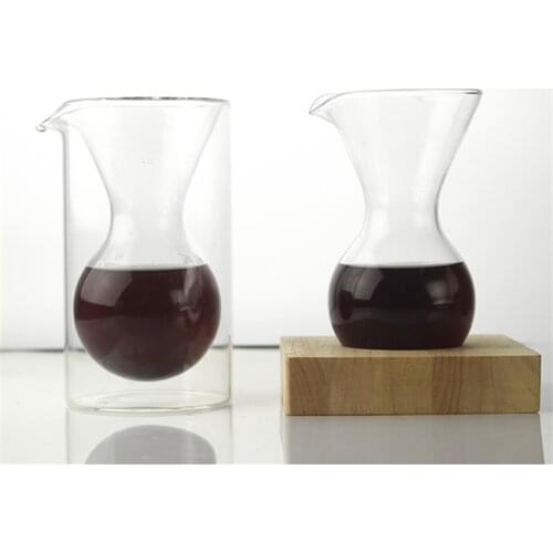 300ml Heat Resistant Double Glass Coffee Pot Coffee Brewer Cups Counted Espresso Coffee Maker Barista Percolator For Barista