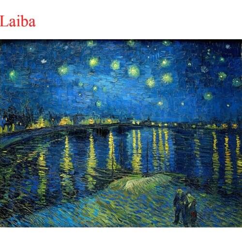 5D DIY Diamond PaintingAbstract art seaside lights night cross stitch full square/round diamond mosaic embroidery