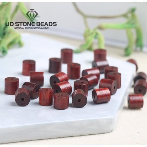 500g/Pack Natural Vintage Red Wood Barrel Beads Spacer Wooden Beads 6/8MM for Jewelry Making Bracelet Craft DIY