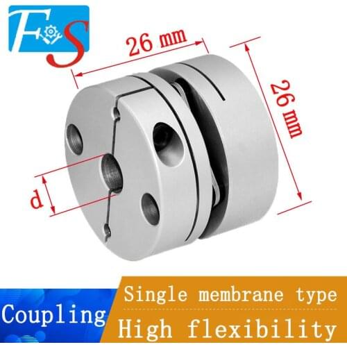 CNC Single disc coupling stepper Motor coupler Connector CNC shaft coupling 5X6.35X8 D26mm L26mm For 3D printer