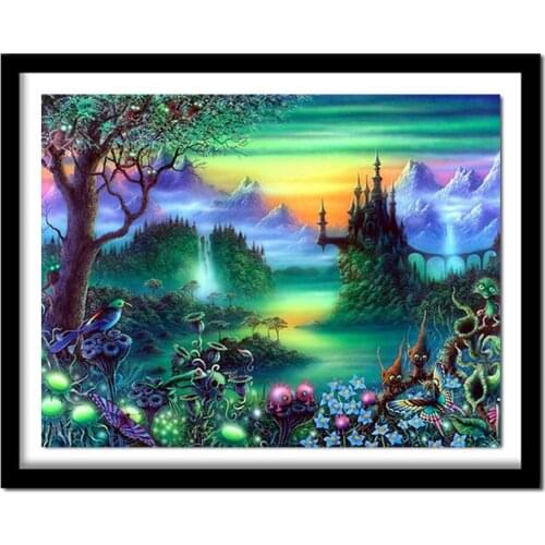DIY Diamond Painting Cross Stitch Scenery Decorative Needlework Diamond Embroidery Diamond Full Square