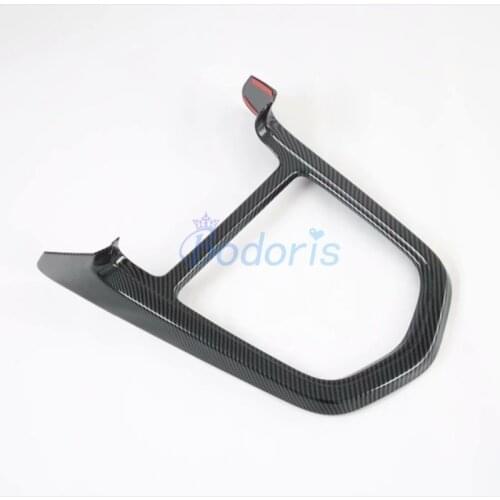 For Nissan NAVARA D23 Frontier NP300 2016-2020 Carbon Fiber Color Front Gear Shift Box Cover Overlay Moulding Trim Car Styling