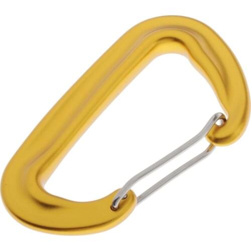 Aluminum Wire Gate Carabiner - Small Heavy Duty 12KN - for Hammocks, Camping, Hiking, Utility & Keychain, Optional Colors