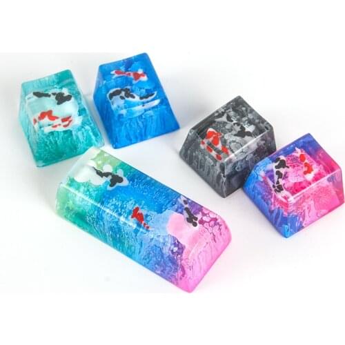 Keycaps For Mechanical Keyboard Gift Backlight Spacebar Esc Shift Backspace 1u 2.75u 2.25u 6.25u Keycaps Whale Resin Keycaps