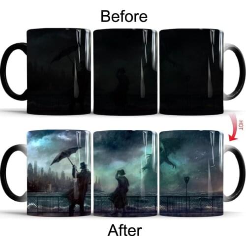 Cthulhu Magic Coffee Mug Cups Color Changing Tea Milk Mugs Heat Reactive Mugs Gift Coffee Cup Mug dropshipping