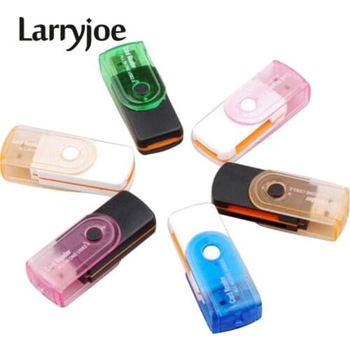 Larryjoe 4 in1 USB 2.0 High Speed Multi-Function All IN 1 MS M2 SDHC TF MMC Micro SD U-Flash Memory Card Reader Random Color