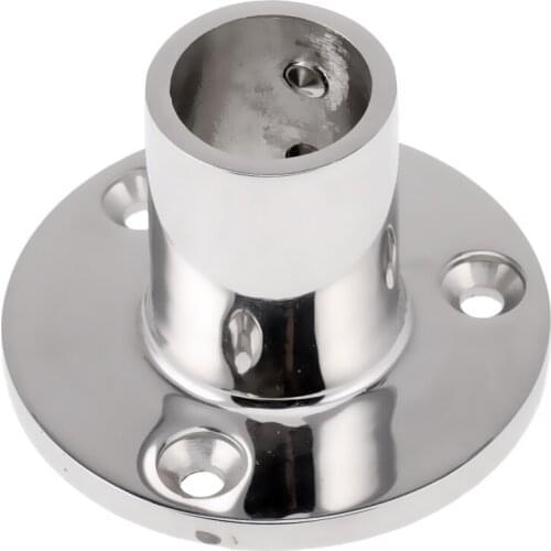 Boat Rail Fitting Round Base Mount For 22mm 7/8" Tube Marine Boat Accessory