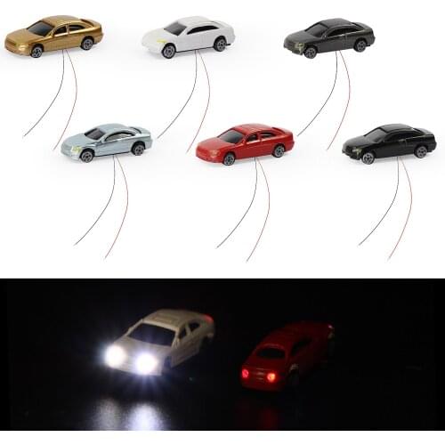 8pcs Z Scale 1:200 Head Rear Lighted Model Cars Model Layout 12V EC200