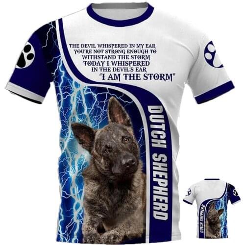 CLOOCL Fashion Mens T-shirt Dutch Belgian Shepherd Dog 3D Printed Harajuku Style Clothing Pet Dog Short Sleeve Tees Tops