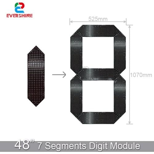 48 Inch Outdoor Big Size 7 Segment Digital Number Board For Big LED Electronic Scoreboard Signs