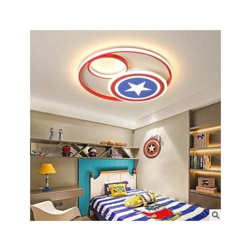 New American captain cartoon childrens room lights boy room light in the bedroom American minimalist creative LED ceiling light