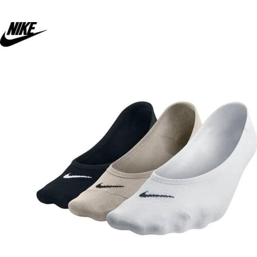 Original Nike Everyday Lightweight Training Footie (3 Pairs) Women 'S Socks-Black SX4863-900