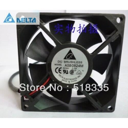 Original for delta ASB0824M 8CM 80MM 8025 80*80*25MM 24V 0.10A 2-wire inverter cooling fan server inverter cooling fan