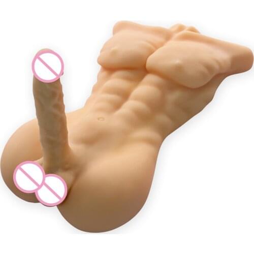 Tpe Silicone Real Doll Male Half Body Big Dildo Ass Cock Penis Sex Doll Toys For Women Gay Lesbians Female Masturbator Sextoys