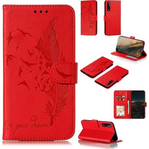 Feather Embossed Lychee Pu Leather Phone Case for LG Stylo 7 5G Card Slot Wallet Photo Frame Kickstand Back Cover