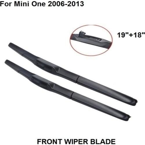 Wiper Blade For Mini One 2006-2013 19"+18" Car Accessories For Auto Cars Rubber Windscreen Windshield Blade