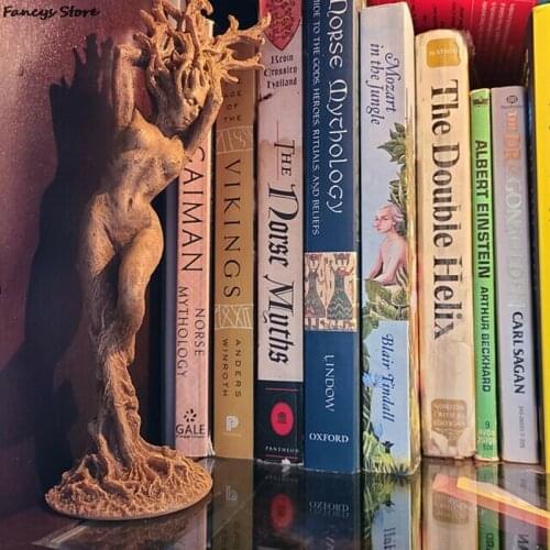 Forest Goddess Sculpture Resin Status Study Studio Art Ornaments Forest Male Gods Decorative Moss Ornaments Art Decor Garden