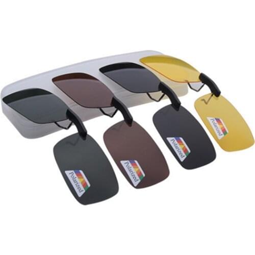 Unisex Polarized Clip On Sunglasses Near-Sighted Driving Night Vision Lens Anti-UVA Anti-UVB Cycling Riding Sunglasses Clip