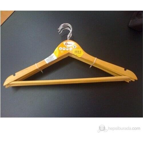 Modern Wooden Hanger 6'lı Set