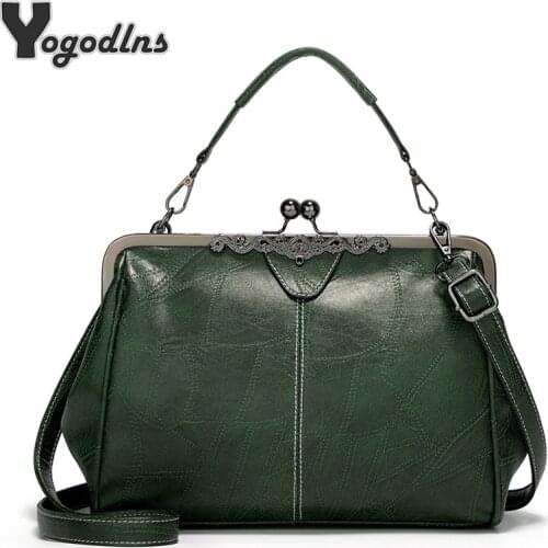 Vintage Simple Style Women Shoulder Bag 2021 High Quality PU Leather Lady Crossbody Bag Fashion Boston Design Handbag Tote Purse