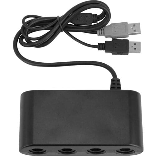 YTTL Game Cube Handle Combined Converter Adapter For WIIU or PC,4 ports Game Controls Hub GameCube Controllers For WiiU