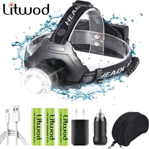 Super Bright XHP90.2 USB Rechargeable Led Headlamp XHP70.2 Most Powerful Headlight Fishing Camping ZOOM Torch by 3*18650 Battery