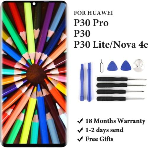 For Huawei P30 Lite LCD Display Digitizer Assembly Touch for Huawei Nova 4e Screen Replacement Parts 2312*1080 with frame