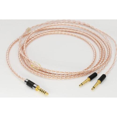 1 piece Hifi audio 8cores TRRS 4.4mm balance cable Audio Plug Audio Upgrade Cable For Meze 99 Classics/Focal Elear