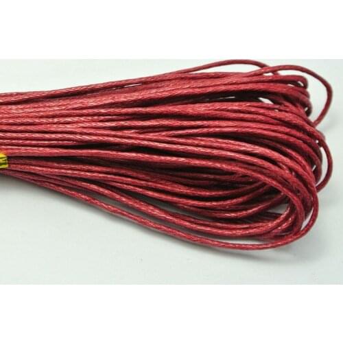 100 Meters Burgundy Waxed Cotton Beading Cord 1mm for Bracelet Necklace