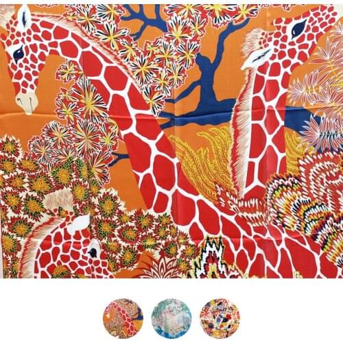 100% Mulberry-Silk Scarf HIGH-END Womens Scarves Hand Sewn Edges Scarfs Shawl Stole "The Three Graces"110CM*110CM