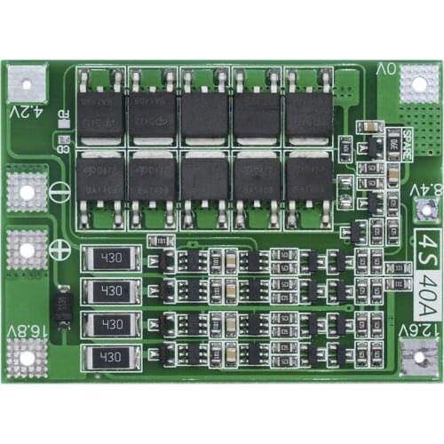 4S 40A Li-ion Lithium Battery Protection Board 18650 Charger PCB BMS For Drill Motor 14.8V 16.8V Enhance/Balance