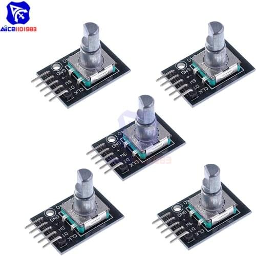 Diymore 5PCS/Lot KY-040 Rotary Encoder Module Brick Sensor 5 Pin Development Board Module for Arduino