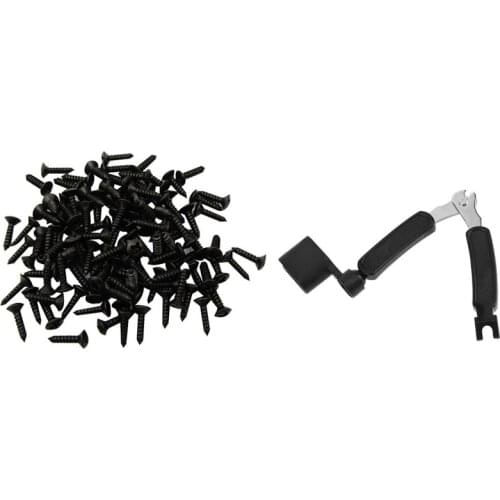 50x Pickguard Screws M for Fender Strat Style Guitar & 1x Guitar Peg String Winder + String Pin Puller + String Cutter