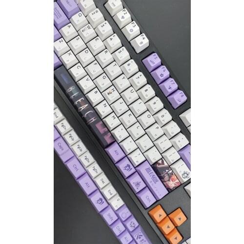 134-Key Anime Bleach Keycap PBT Sublimation Cherry Profile High Mechanical Keyboard Keycap Cross Axis Cherry MX Switch 61/64/84