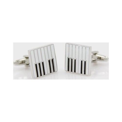 C-MAN Luxury shirt White piano cufflink for mens Brand cuff buttons cuff links High Quality abotoaduras Jewelry