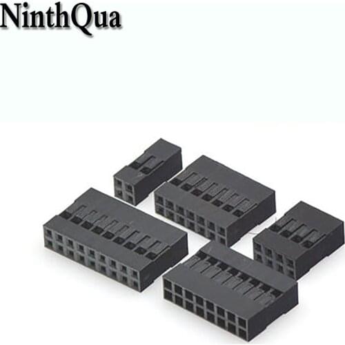 2.54mm Dupont Connector 2.54 mm Double Row Plastic Shell Plug 2P 4P 6P 8P 10P 12P 14P 16P 18P 20P 26P 30P 32P 40P