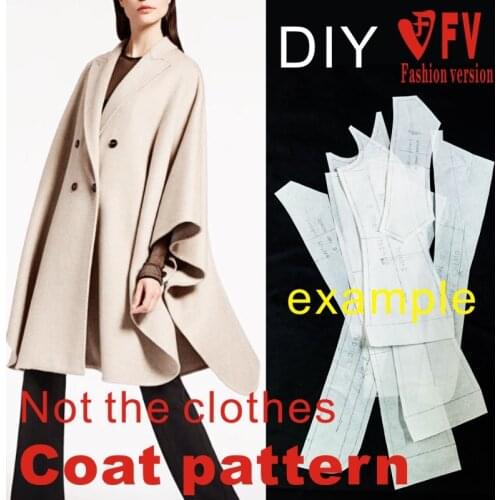 Double-sided cashmere coat pattern clothing coat design drawing cutting drawing BFY-250