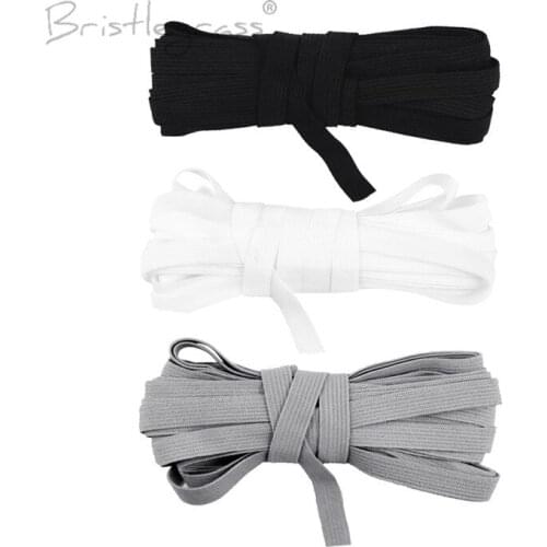 BRISTLEGRASS 5 Yard 7mm Solid Knitting Skinny Elastics Spandex Band Kids Dress Hairband Headband Tie Lace Trim DIY Sewing Notion