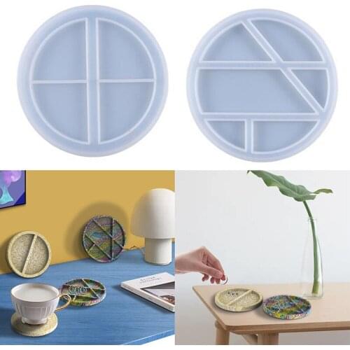 Epoxy Resin Mold DIY Epoxy Round Coaster Storage Tray Silicone Mould Craft Tool
