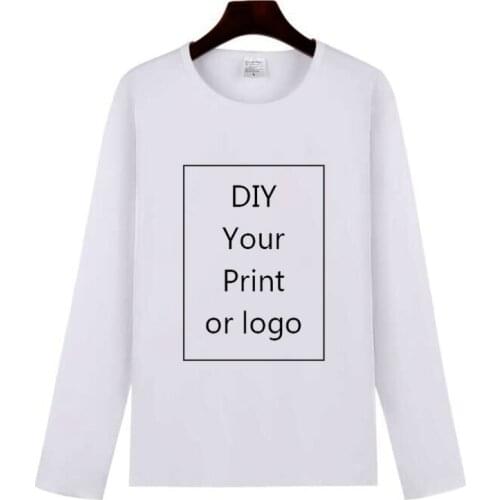 Customized Print Long Sleeve T Shirt Men/Women/Child T Shirt Parent-child Spring Autumn Casual Tees DIY Your Design or Logo