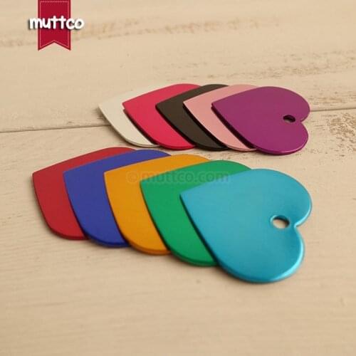 20pcs/lot simple Custom craved pet id tag Personalized name mobile number cat tag heart love dog id tag 10 colors DIT-022