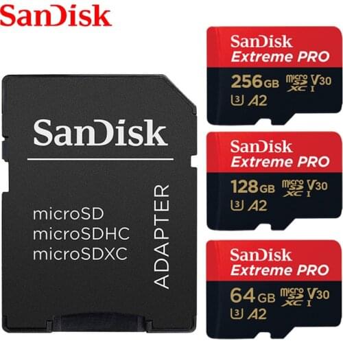 SanDisk Memory Card Extreme Pro Micro SD Card 64GB 256GB 512GB A2 U3 V30 4K UHD TF Card Up To 170M/s Flash Card for Camera Drone