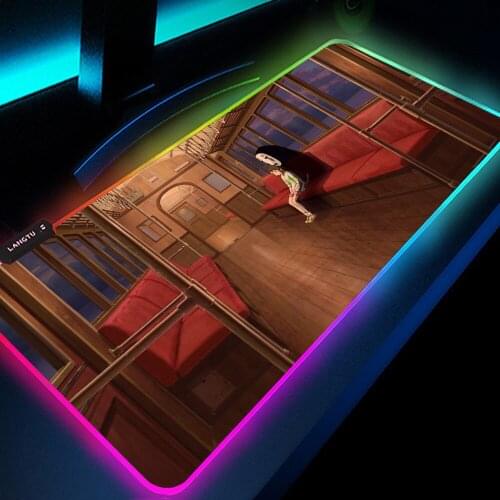 Anime RGB Mouse Pad Gaming Desk Mats Computer 30X80 Mousepad Grease for Keyboard Office Carpet Mouse Mats XXL Rgb Rug 350x600