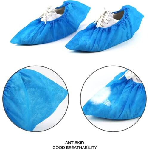 New 100pcs Disposable Shoe Cover Dustproof Non-Slip Dhoe Cover Children Students Adult Non-Woven Shoe Cover Household Foot Cover