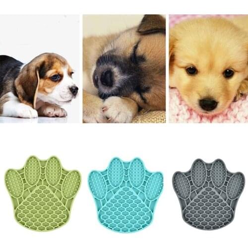 New Pet Dog Feeding Slow Food Bowl Claw-shaped Dispensing Mat Feed Plate Silicone Dog Lick Pad Bite Resistance Training Plate