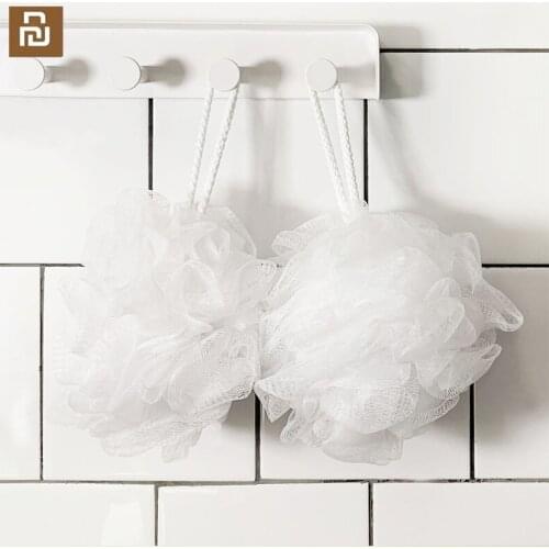 New Youpin Bath ball white 2pcs / bag Rich in foaming soft texture easy to cleanse