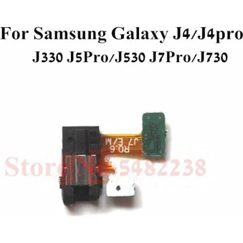 Original Earphone Jack Flex cable For Samsung J4 J4Plus J330 J5Pro J530 J7Pro J730 Headphone Jack Replacement parts